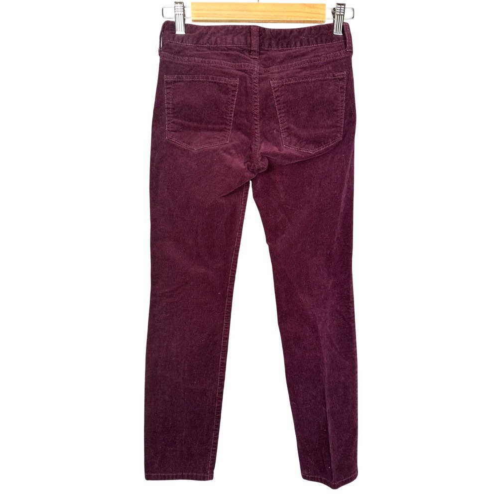 Banana Republic Womens Skinny Corduroy Pants 24/00P Burgundy Petite Stretch Fall - Picture 5 of 7